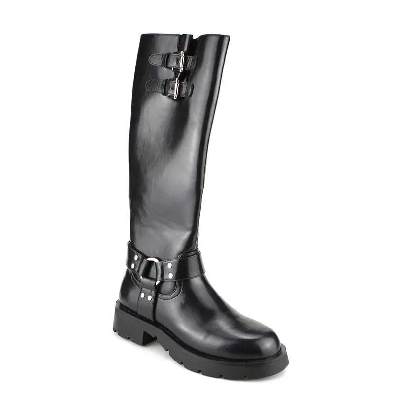 Low Heel Womens Knee High Boots